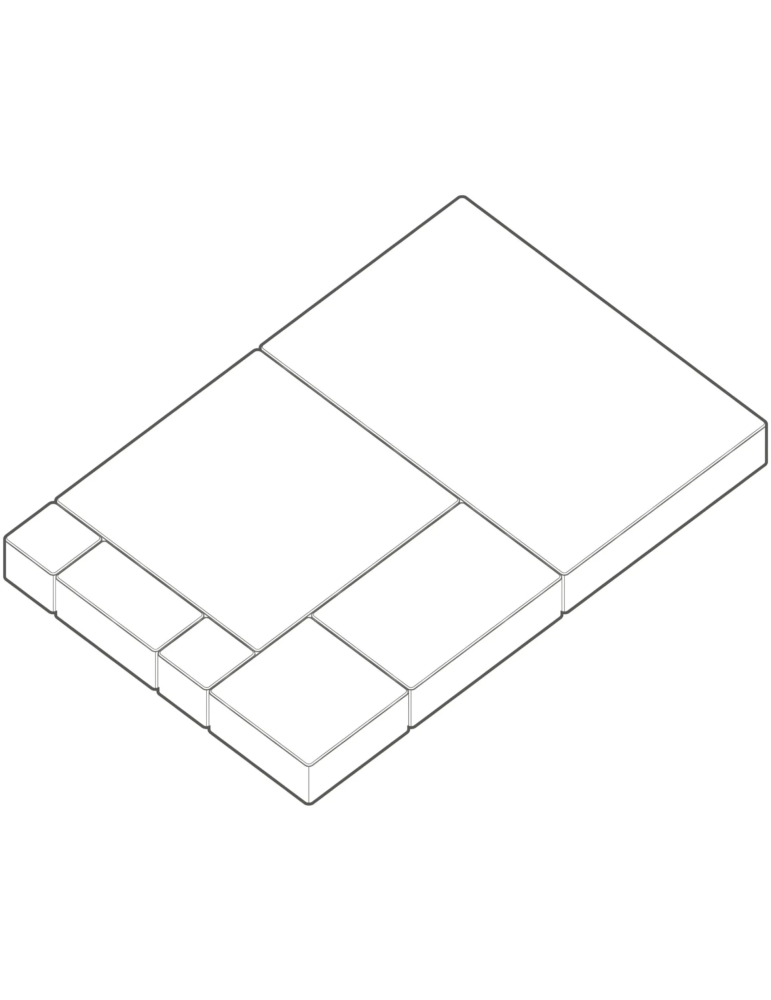 Kostka Tablo Grafit 40x60x8cm, paleta 9,6m2 Betard