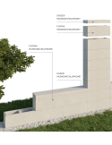 Bloczek betonowy Rezydencja Bruk-Bet Kalcyt biało-stalowy 50x19x19 cm