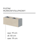Bloczek betonowy Rezydencja Bruk-Bet Biały 50x19x19 cm