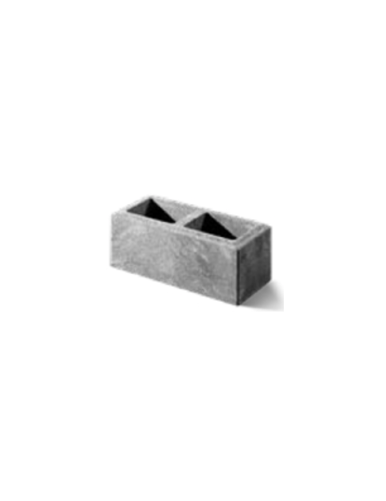 Bloczek ogrodzeniowy gładki podmurówkowy 50x22x19cm Brązowo-piaskowy Drewbet cubo
